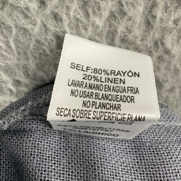 Hunter & Brown Linen Blend Lagenlook Wide Leg Jumpsuit Overalls Gray Small - Picture 15 of 15